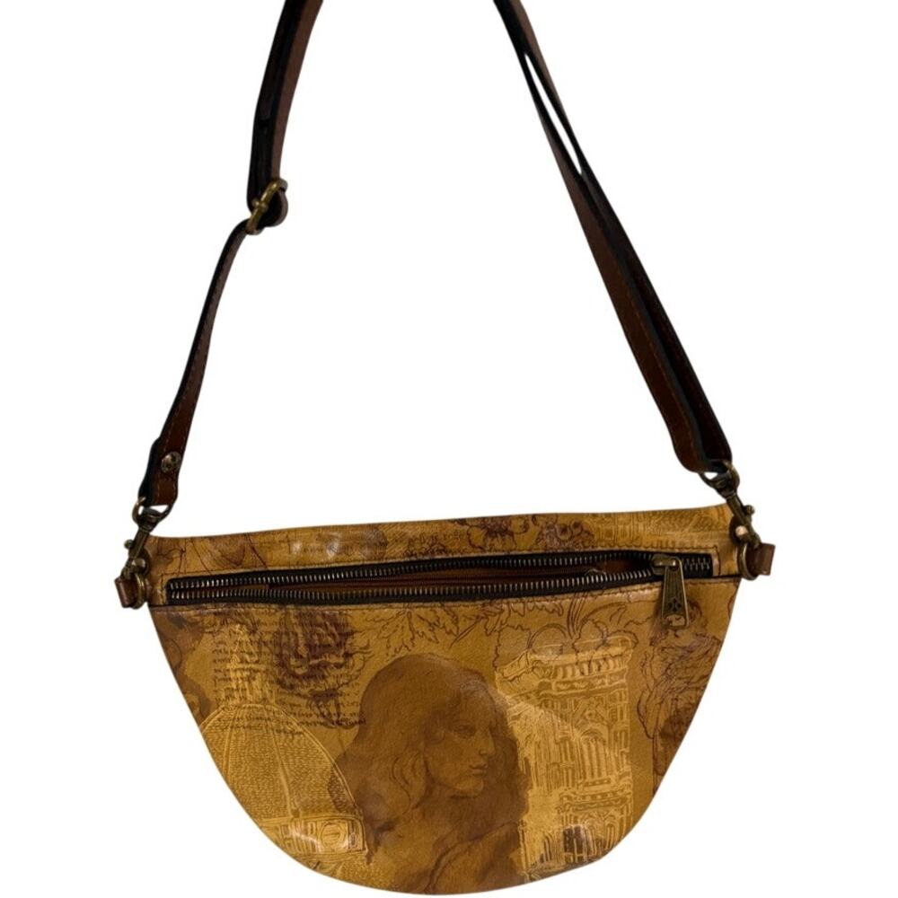 Patricia Nash Italian Sketchbook Leather Belt Bag Crossbody NWOT Dust Bag - Picture 3 of 5